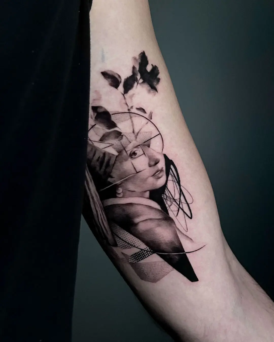 Johannes Vermeer composition - surreal tattoo